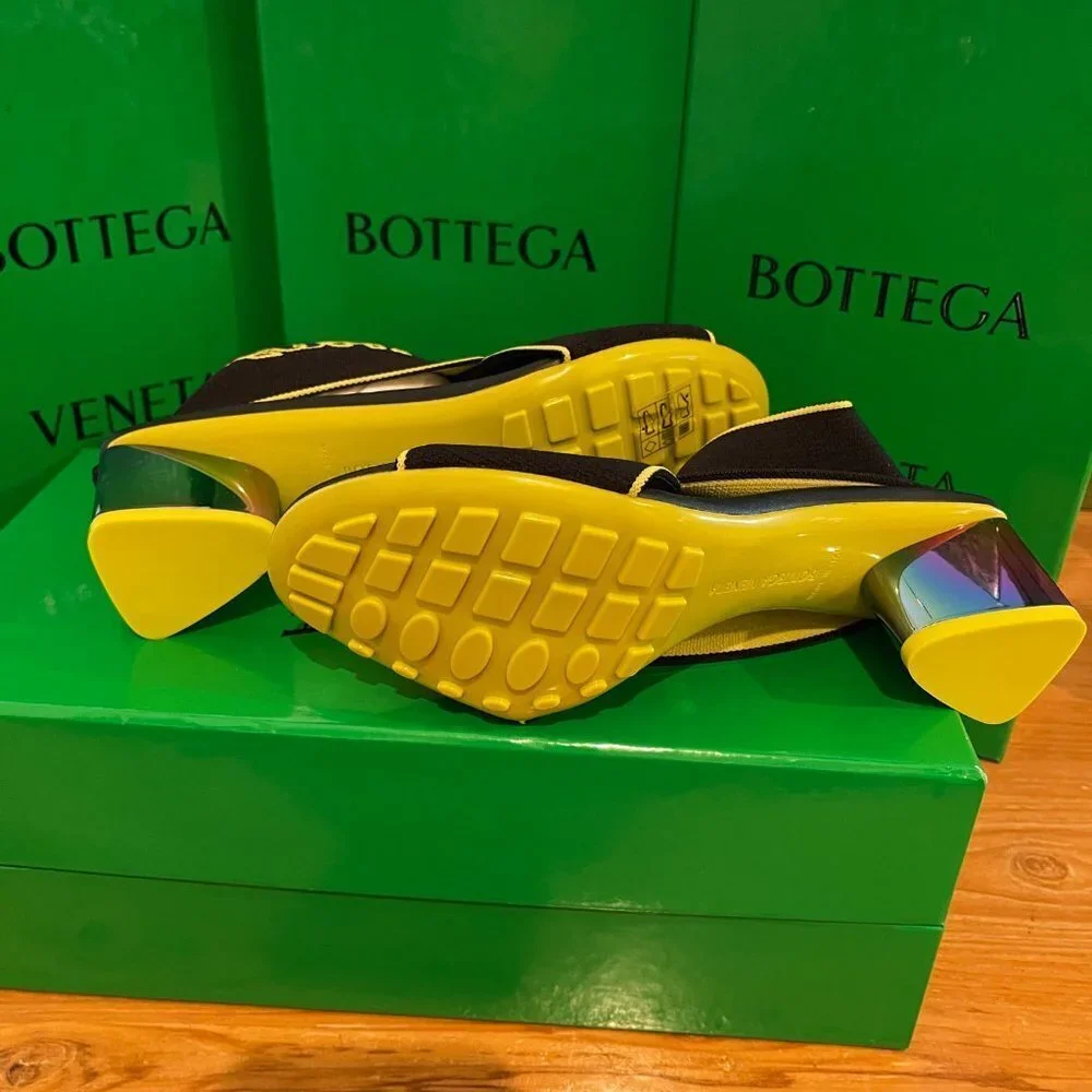 BOTTEGA VENETA 689993 BLACK 'FLEX' HEELED‎ SANDALS, sz 36